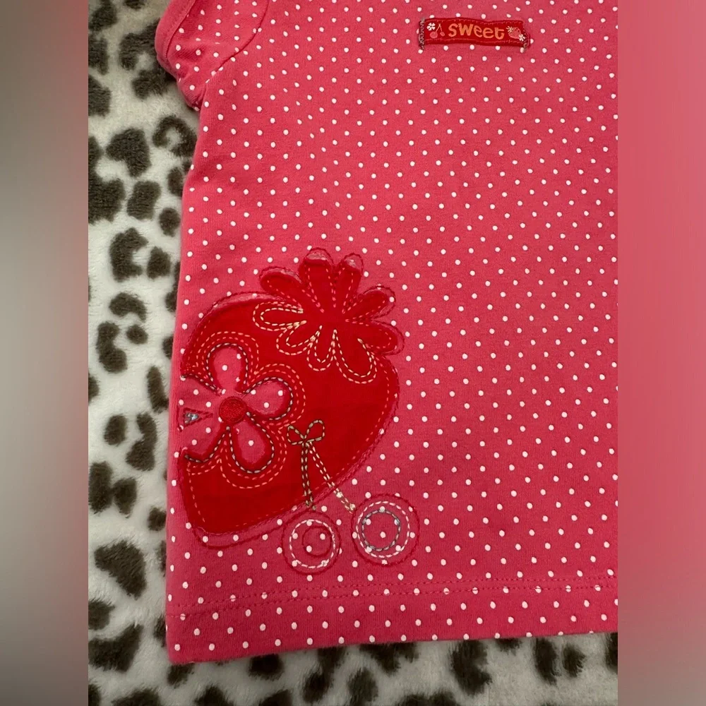 Carter’s Polka Dot Graphic Tee in Pink Size 12 months
